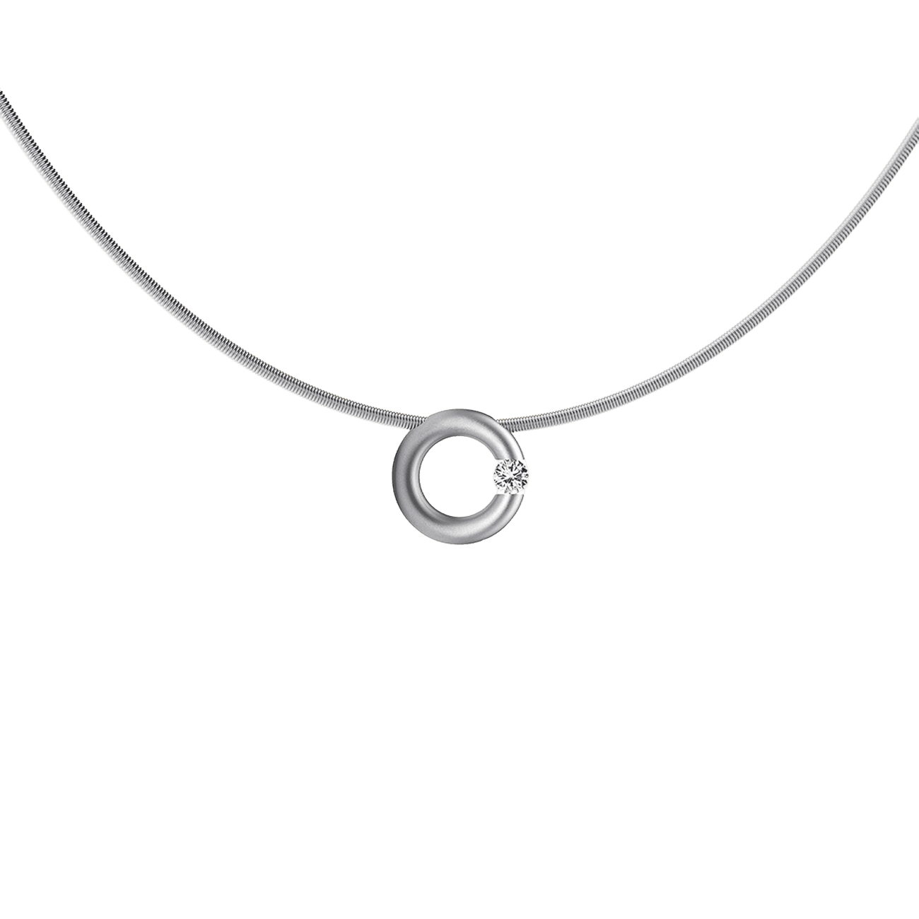 Anhänger Brillant 0,16ct 950er Platin Spannring