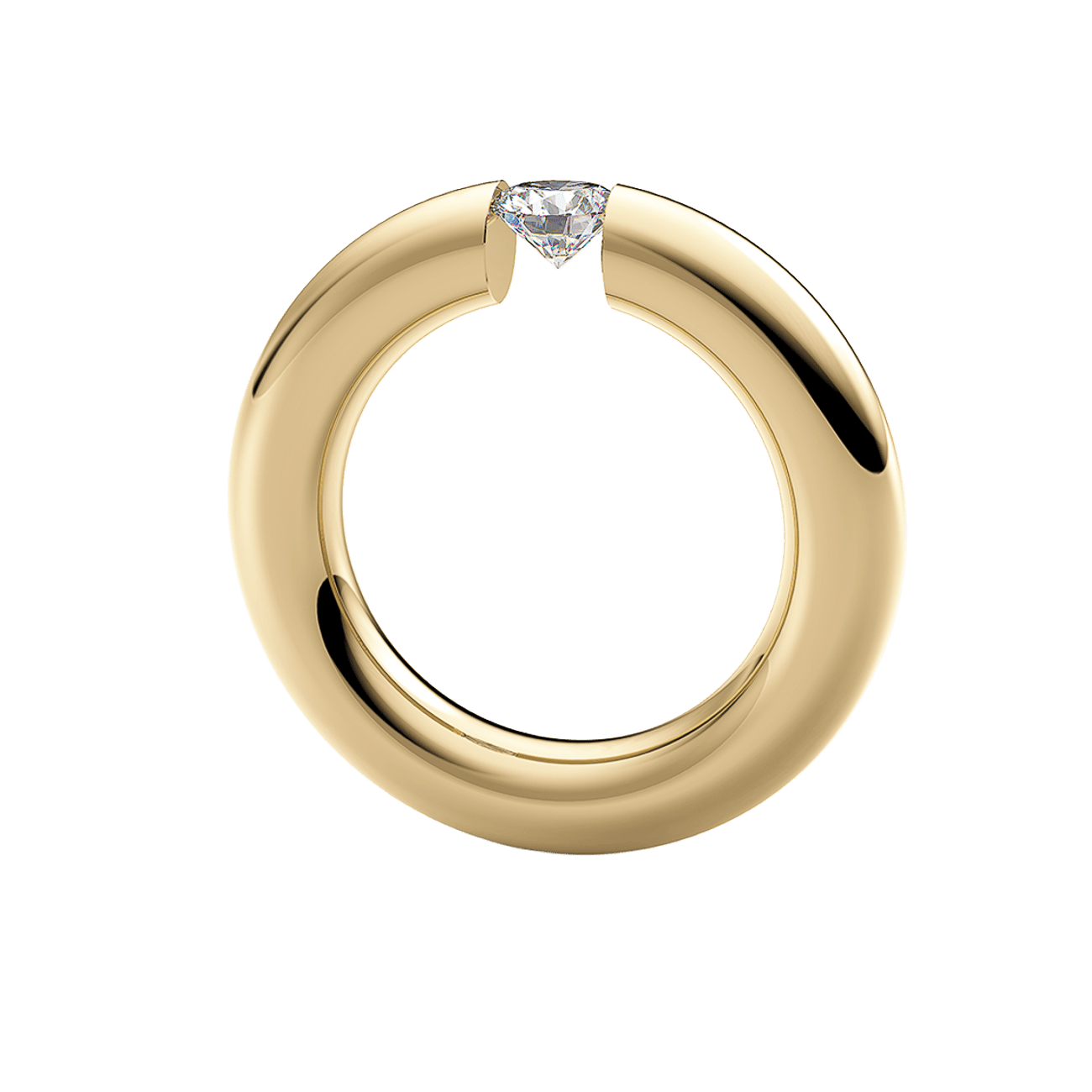 Brillantring 0,40ct 750er Gelbgold Spannring rund