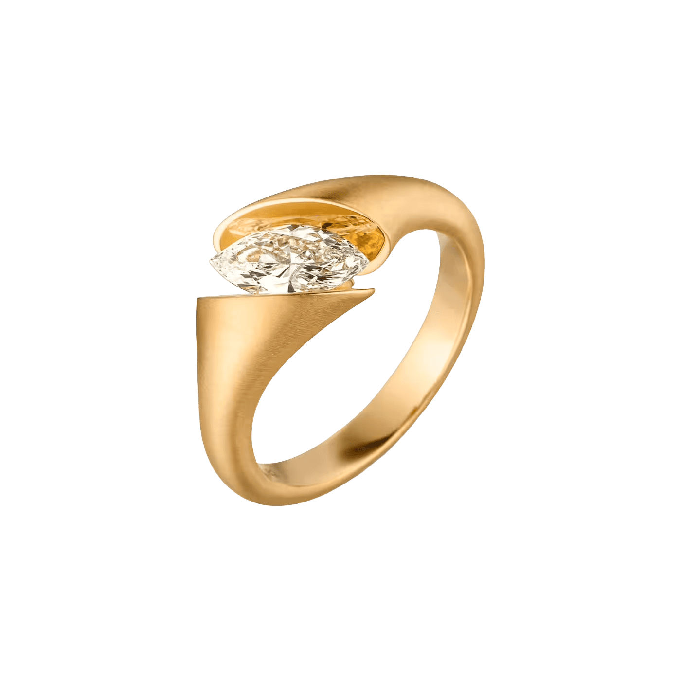 Brillantring 0,57 ct 750er Gelbgold Calla