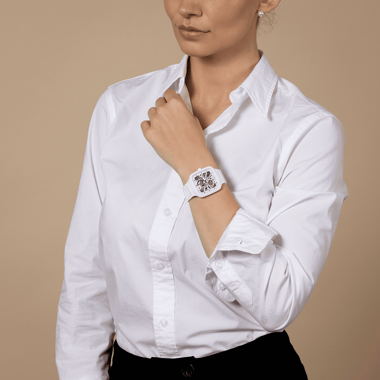 True Square Open Heart Automatik Uhr