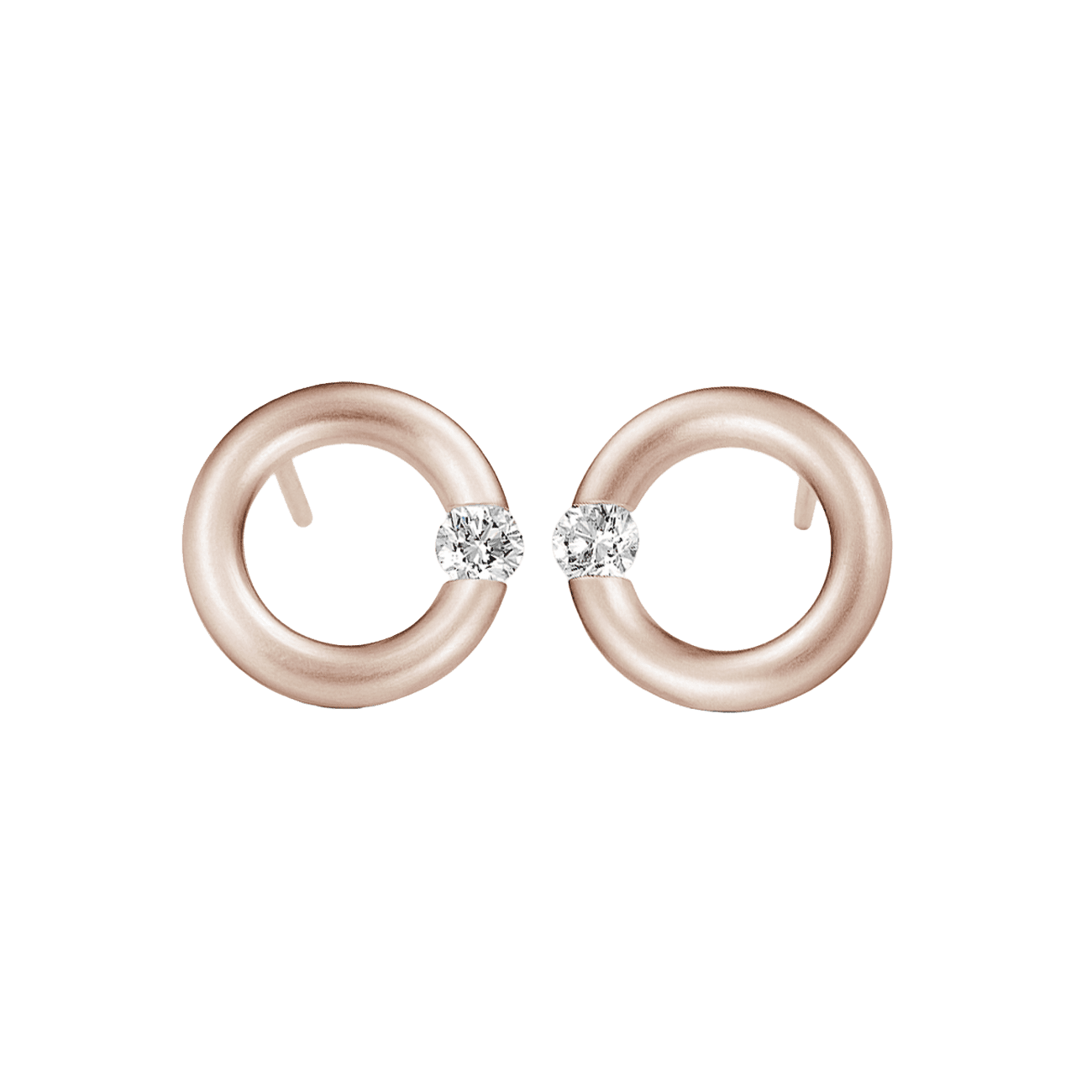 Ohrringe Brillant 0,16ct 750er Rosewood Spannring
