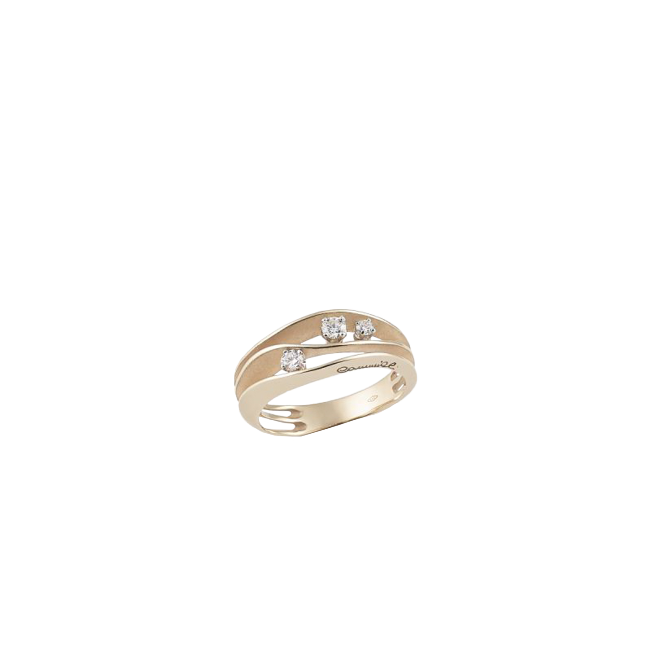 Brillantring 0,19 ct 750er Natural Beige Gold Dune