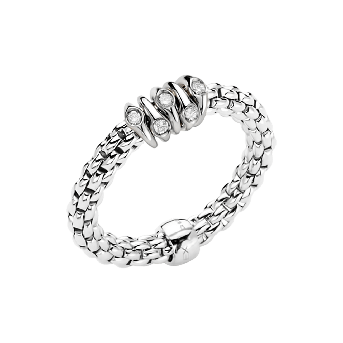 Ring 0,07 ct 750er Weissgold Flexit