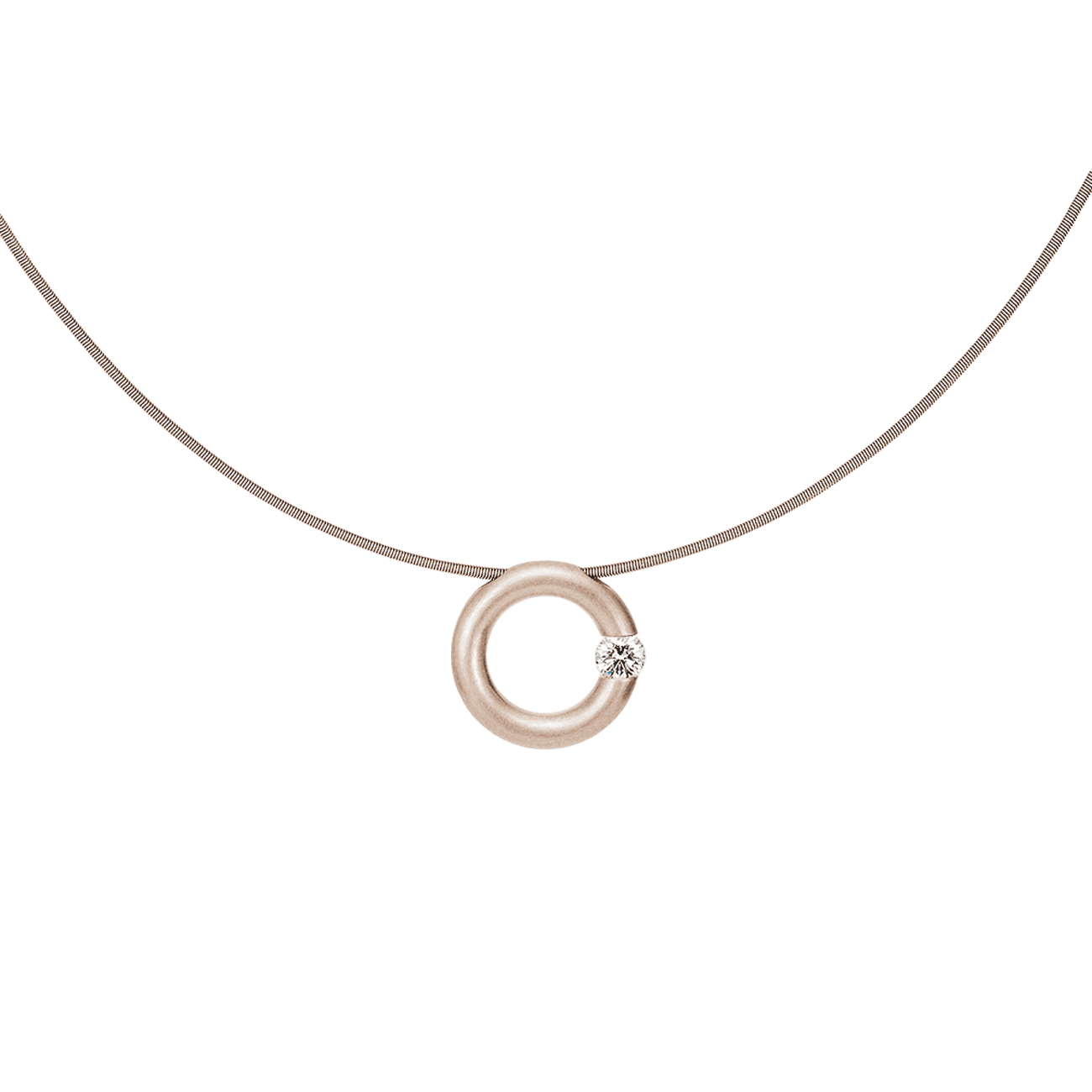 Anhänger Brillant 0,40ct 750er Rosewood Spannring