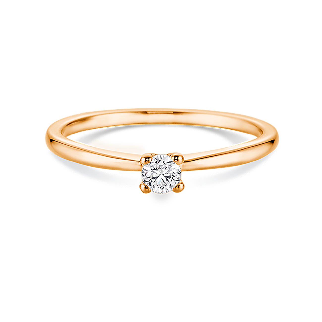 Brillantring 0,15 ct 750er Rotgold Marie