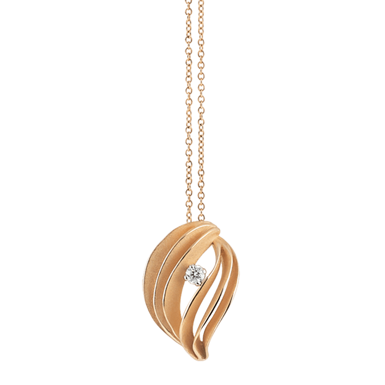 Brillantkette 0,08 ct 750er Orange Apricot Gold Velaa Star