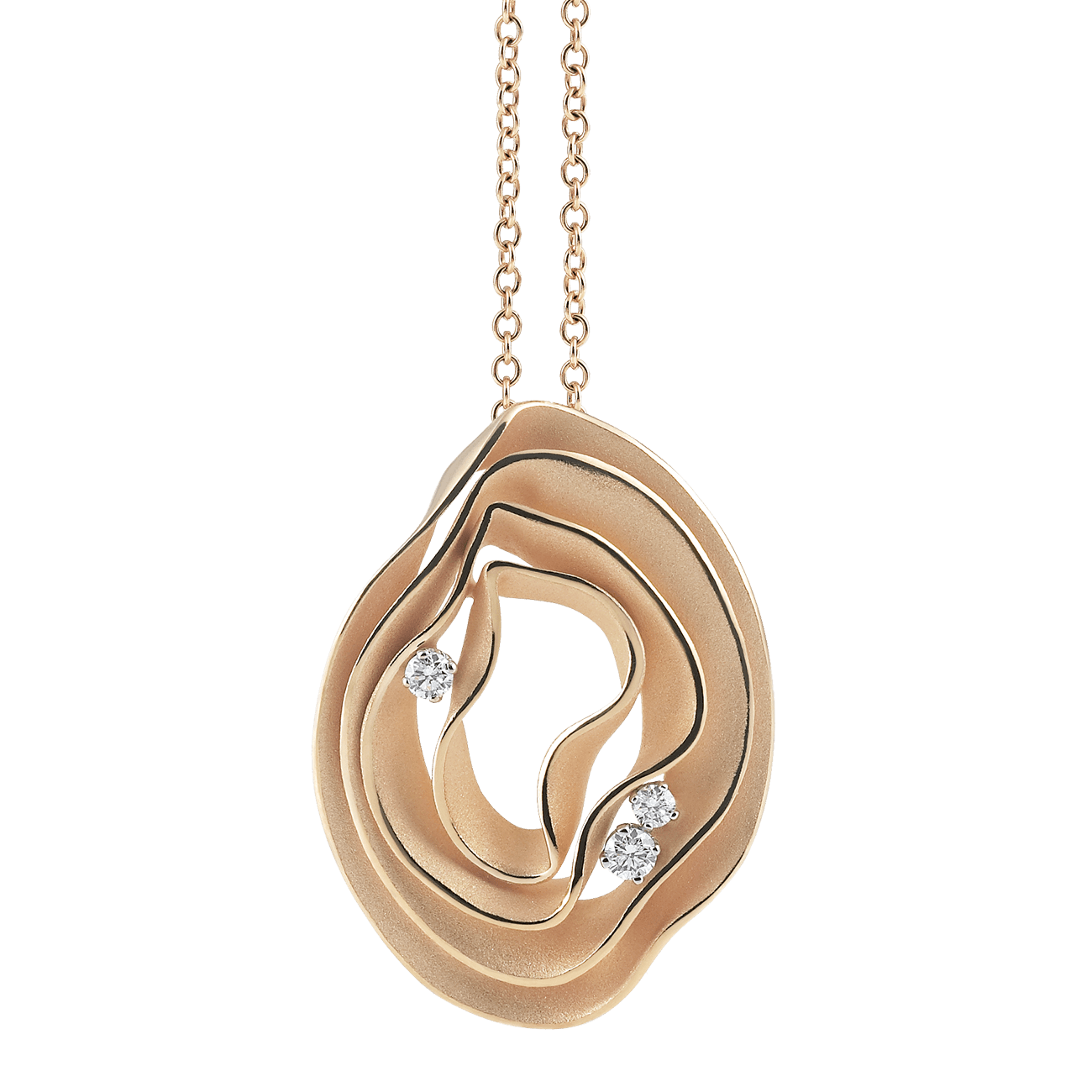 Brillantkette 0,16 ct 750er Orange Apricot Gold Dune Electa