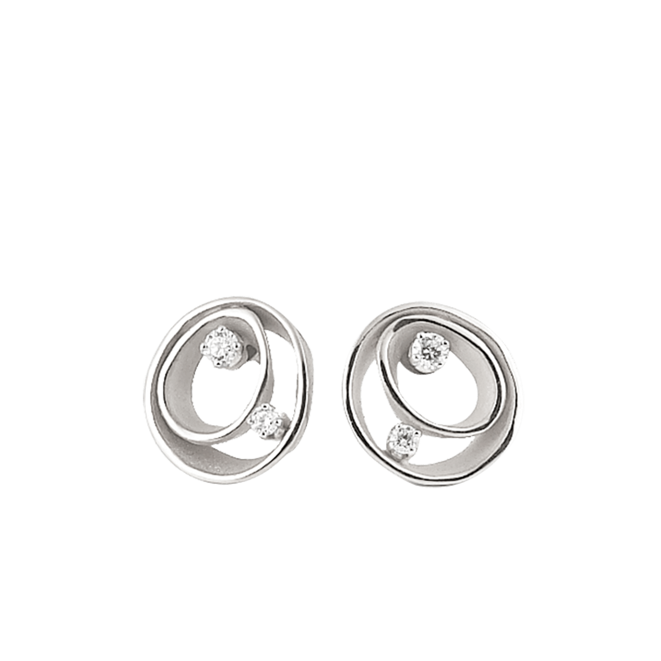 Ohrringe Brillant 0,18 ct 750er White Ice Gold Dune