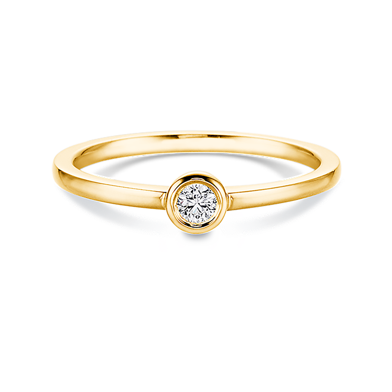 Brillantring 0,10 ct 750er Gelbgold Emma
