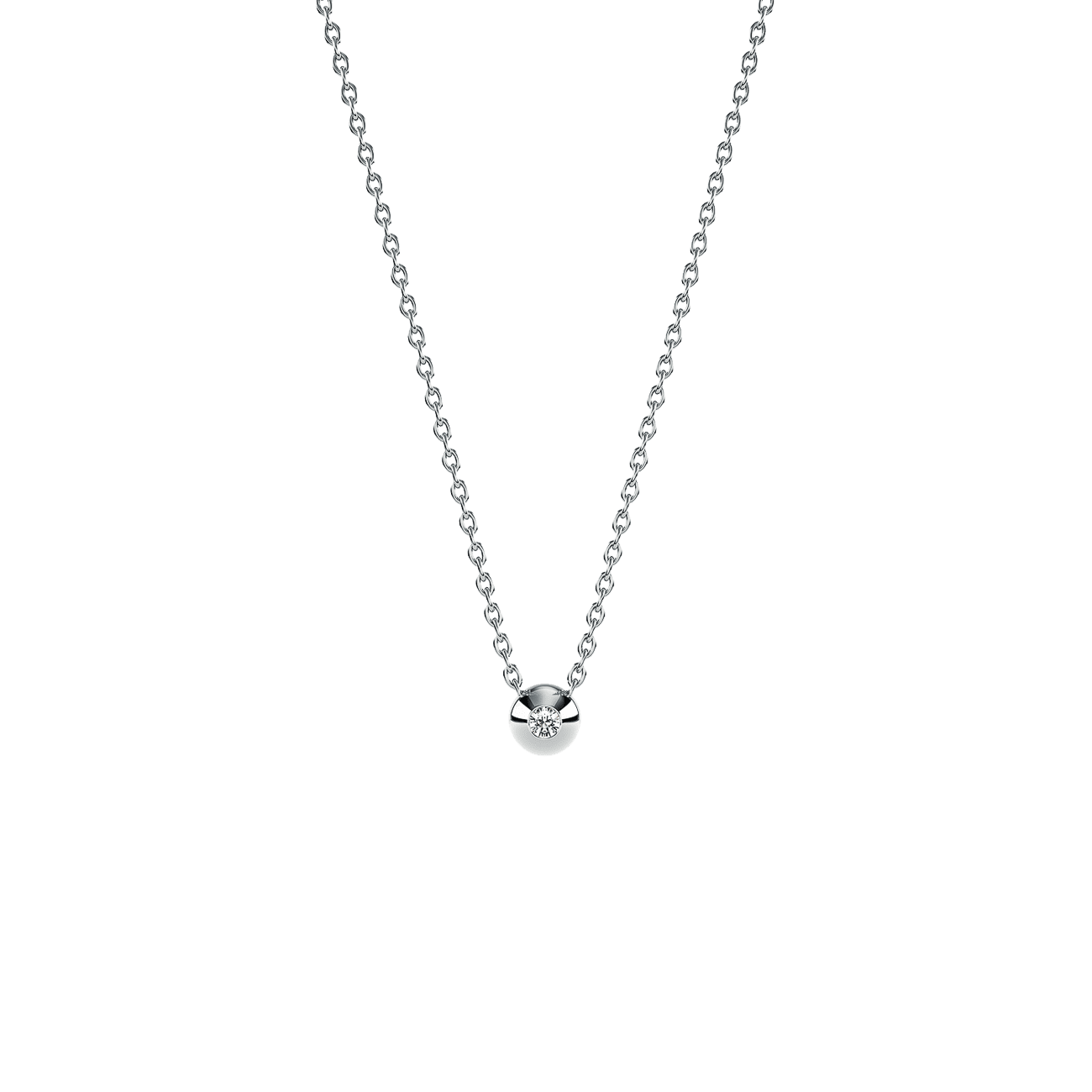 Brillantkette 0,02ct 950er Platin Kugeln