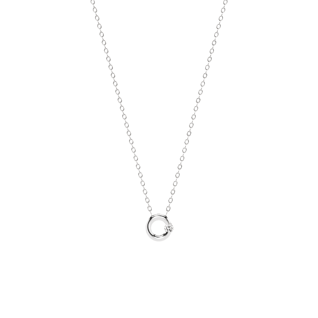 Brillantkette 0,03ct 950er Platin Spannring