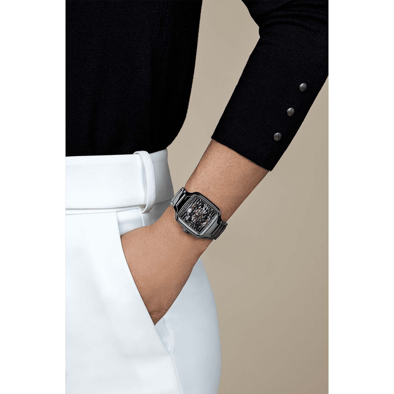 True Square Skeleton Automatik Uhr