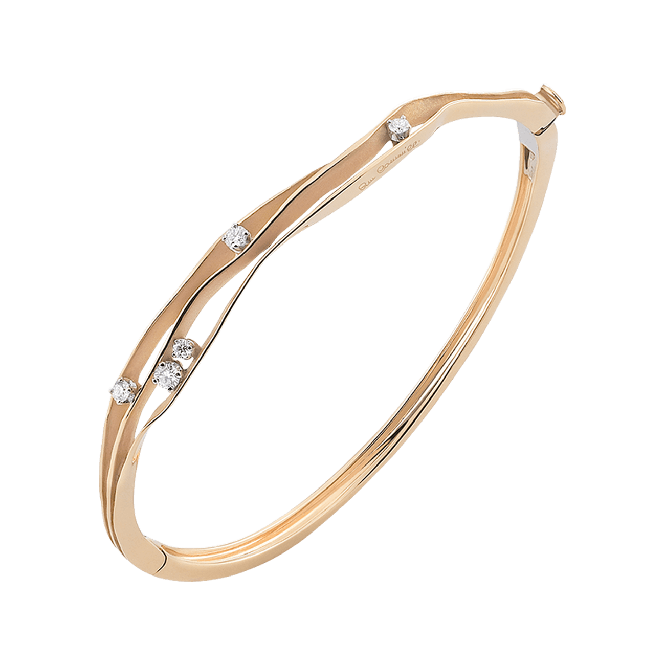 Brillantarmreif 0,30 ct 750er Orange Apricot Gold Dune