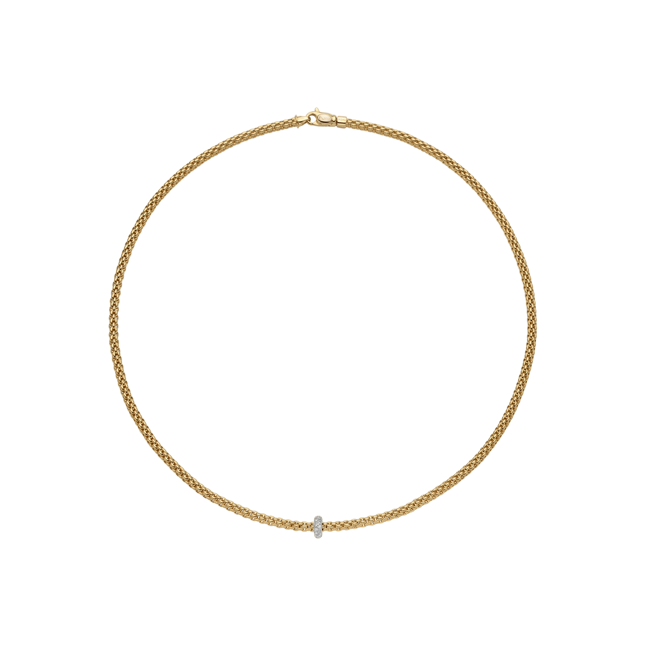 Brillantkette 0,18 ct 750er Gold bicolor Prima