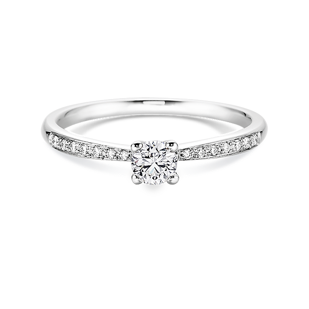 Brillantring 0,16 ct 750er Weissgold Clara