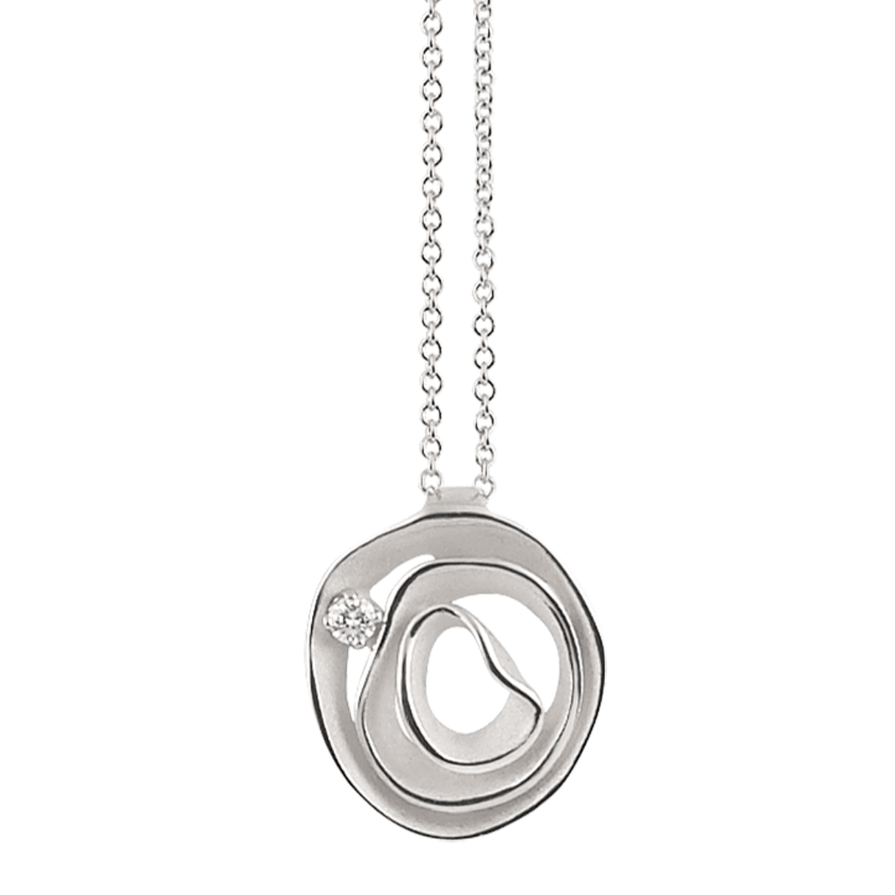 Brillantkette 0,04 ct 750er White Ice Gold Dune