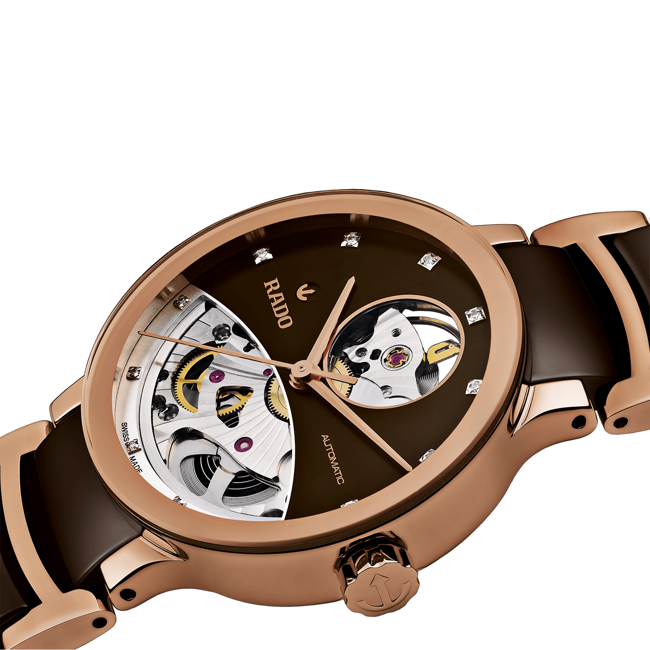 Centrix Diamonds Open Heart Automatik Uhr