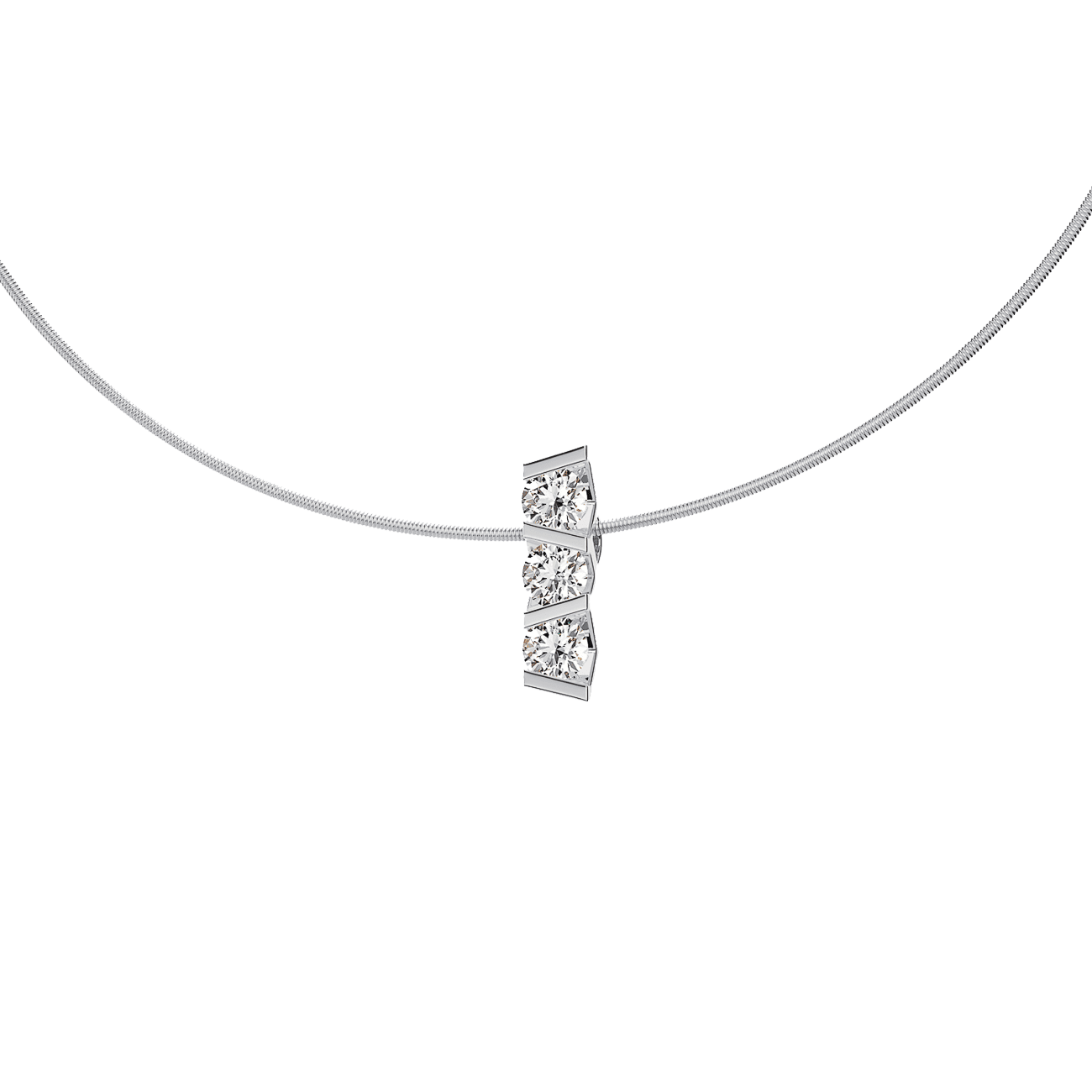 Anhänger Brillant 0,48ct 950er Platin Vivida