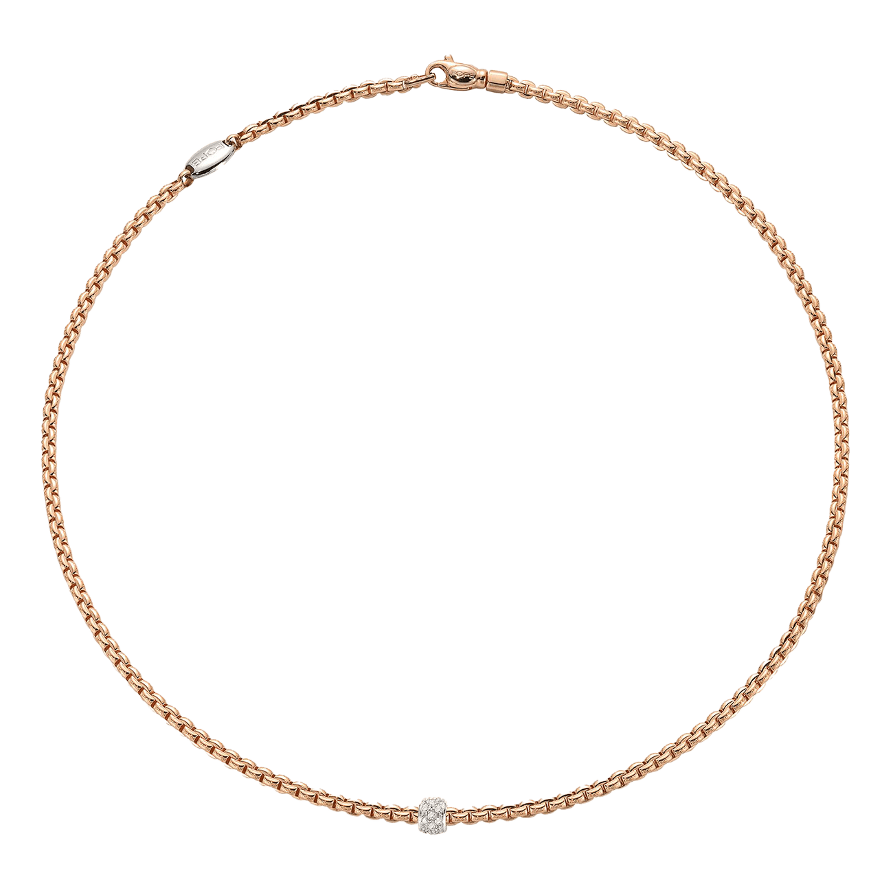 Brillantkette 0,19 ct 750er Gold bicolor Eka
