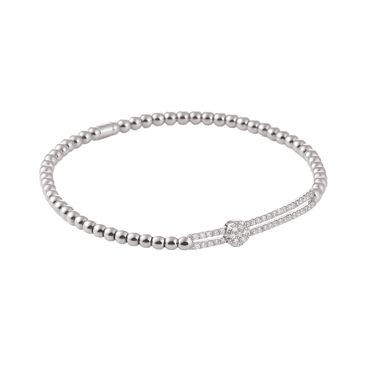 Brillantarmband 0,52 ct 750er Weissgold Stretchy