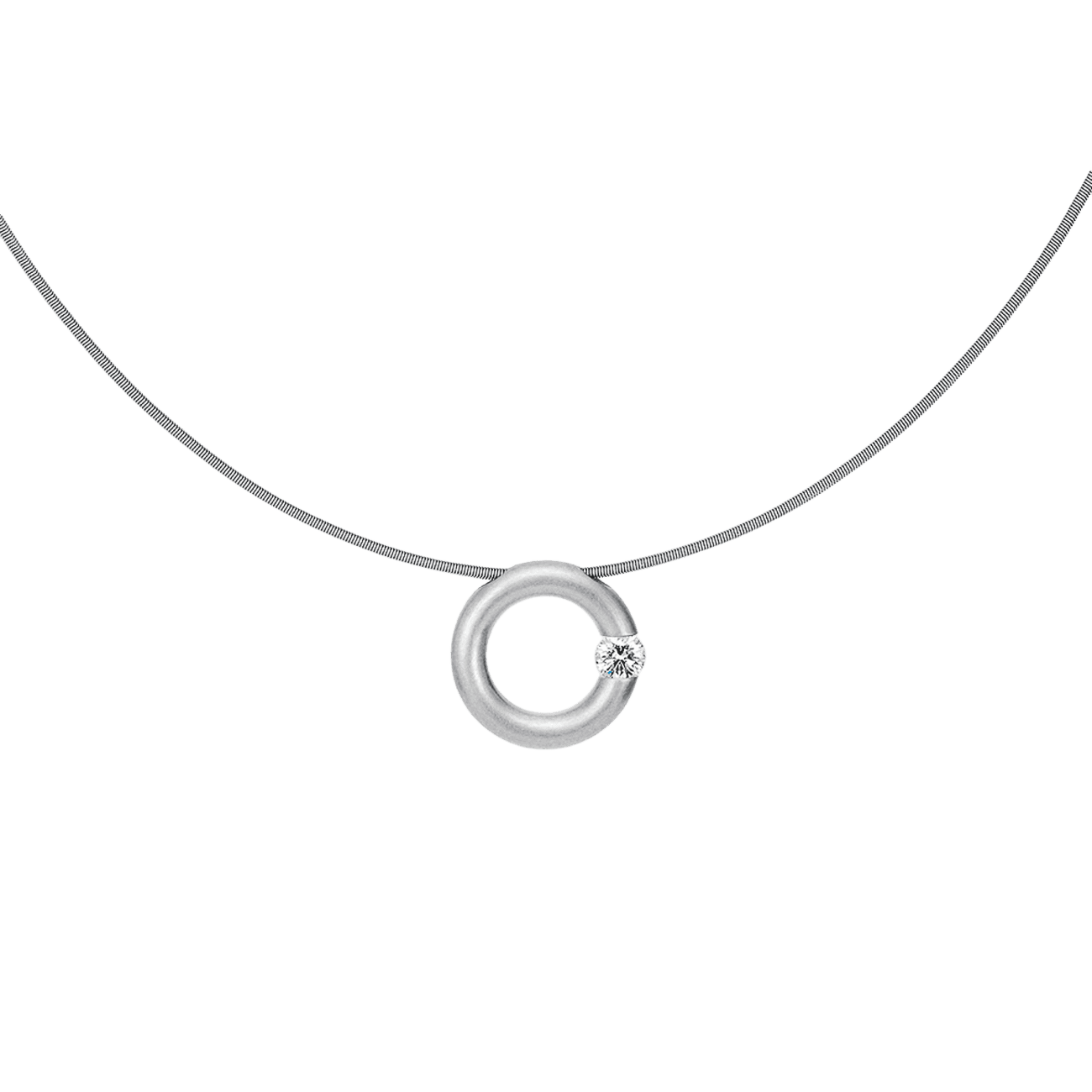 Anhänger Brillant 0,26ct 950er Platin Spannring