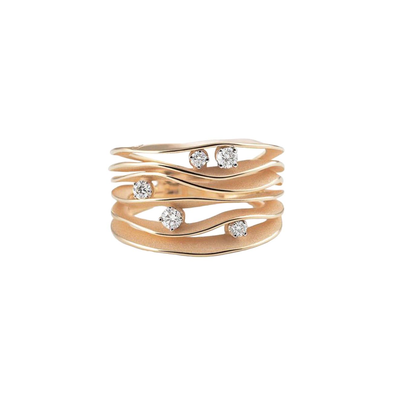 Brillantring 0,28 ct 750er  Orange Apricot Gold Dune