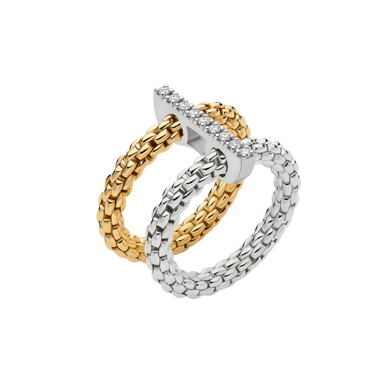 Brillantring 0,15ct 750er Bicolor Prima