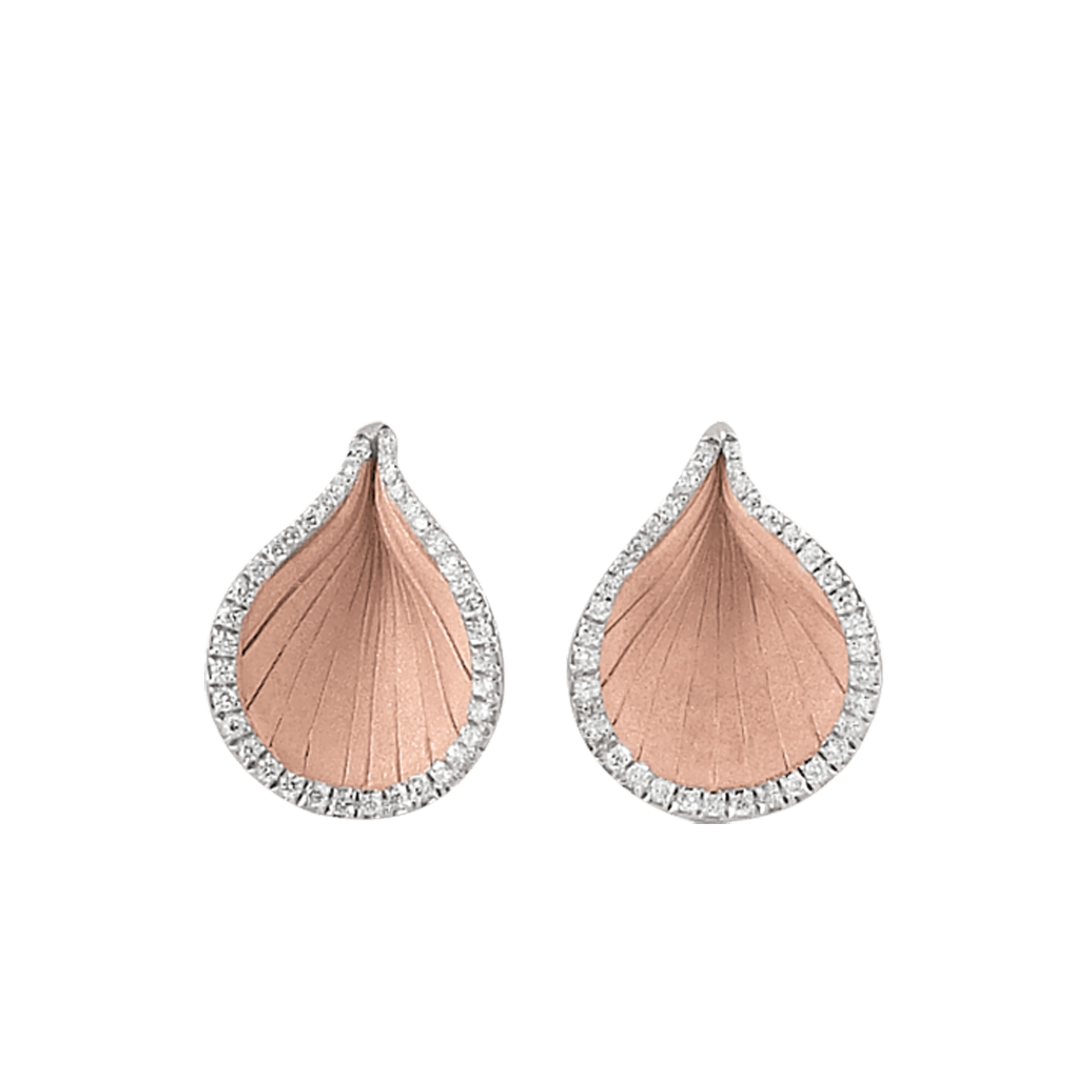 Ohrringe Brillant 0,22 ct 750er Pink Champagne Gold Goccia