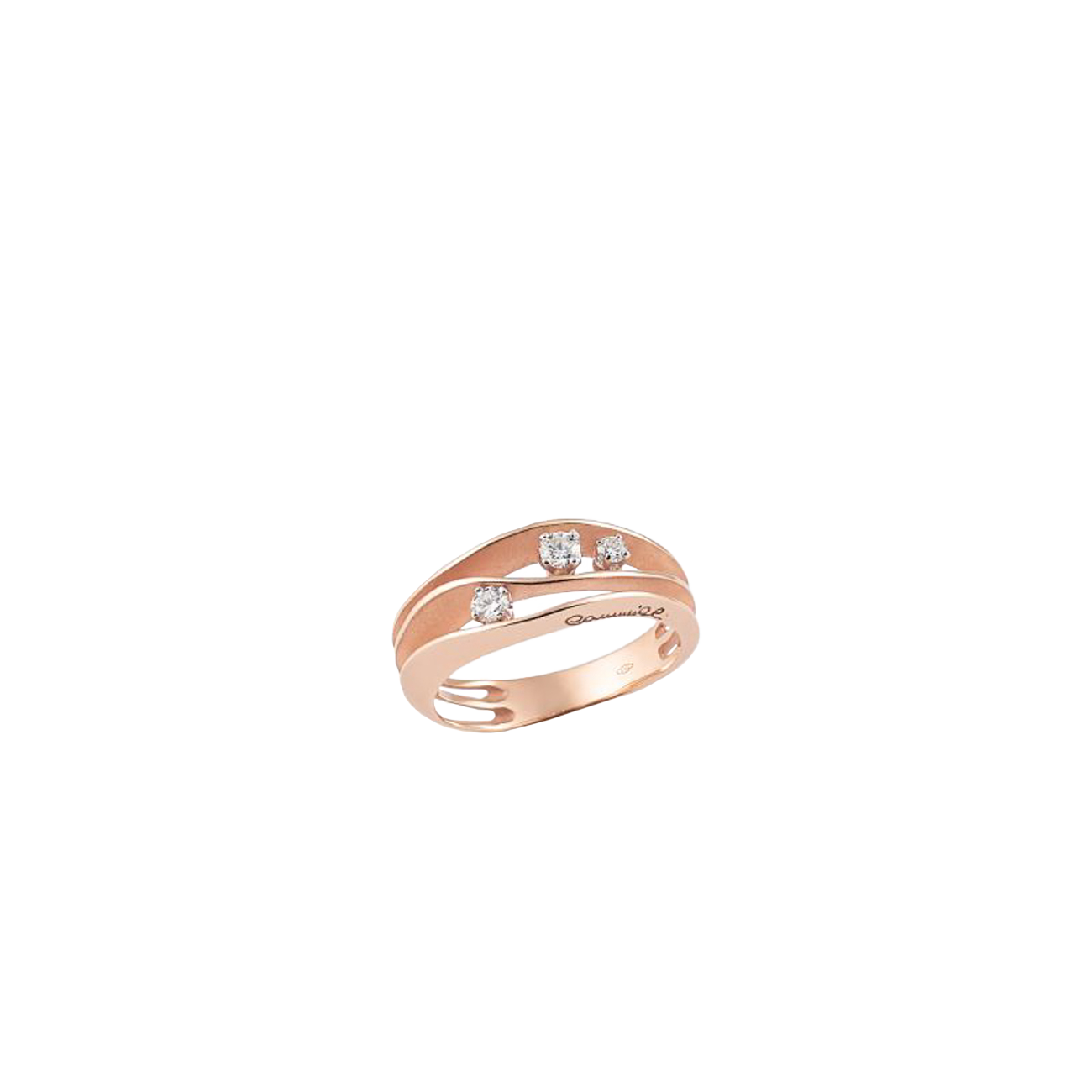 Brillantring 0,19 ct 750er Pink Champagne Gold Dune