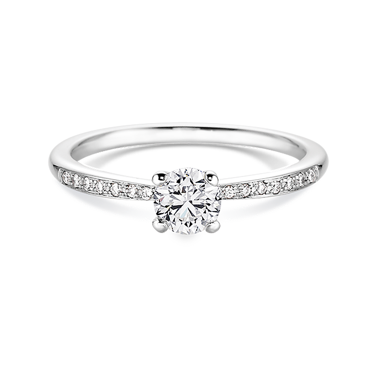 Brillantring 0,56 ct 750er Weissgold Clara