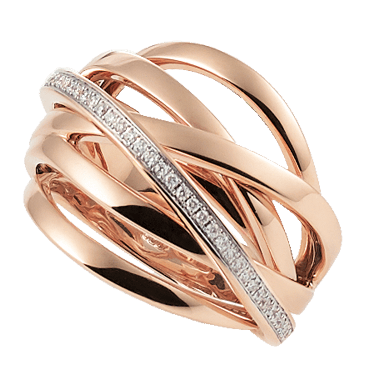 Brillantring 0,18 ct 750er Rotgold Serenata