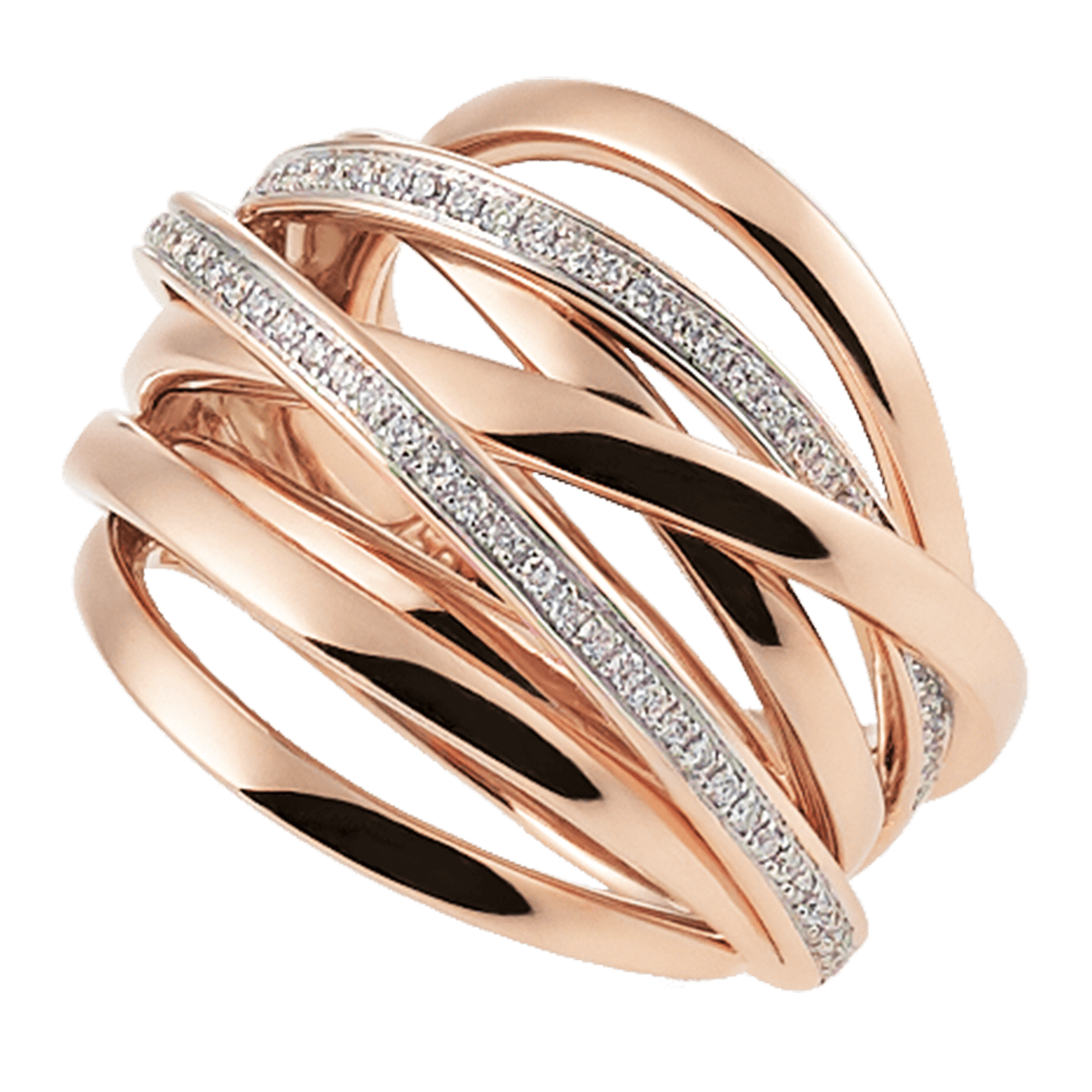 Brillantring 0,28 ct 750er Rotgold Serenata