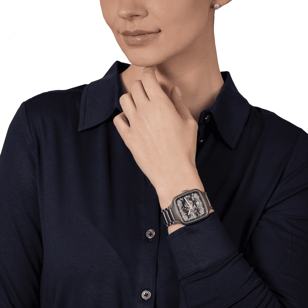 True Square Skeleton Automatik Uhr