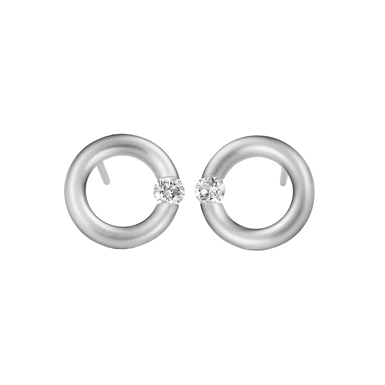Ohrringe Brillant 0,16ct 950er Platin Spannring