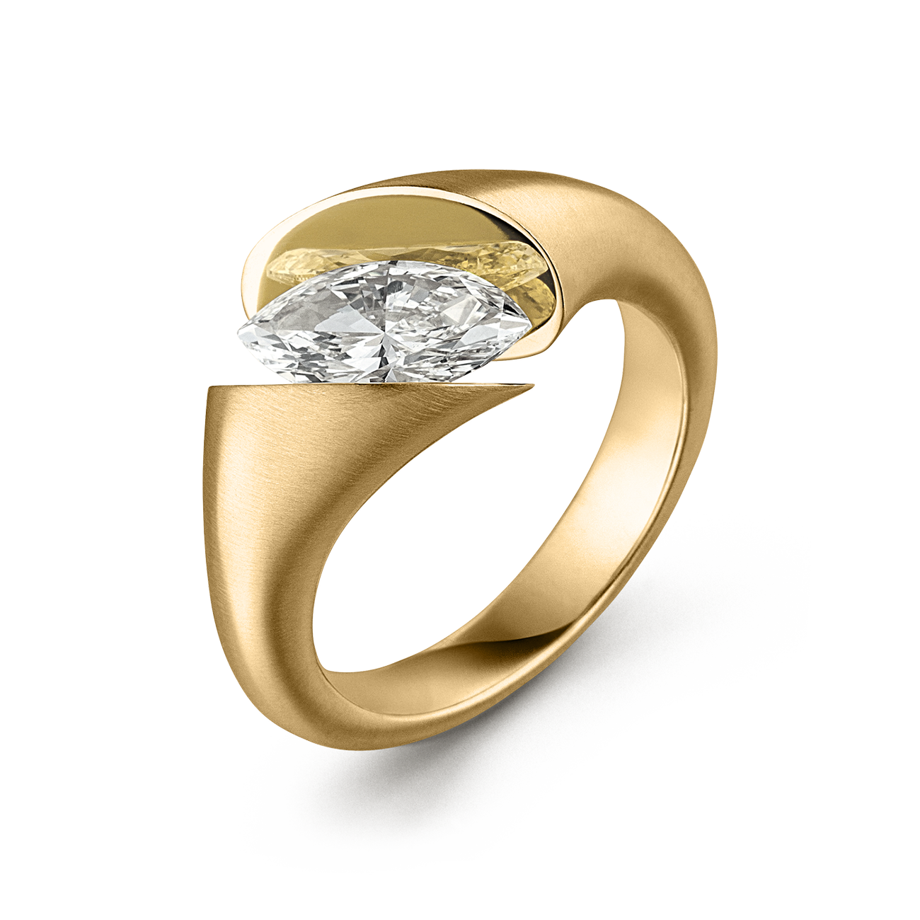 Brillantring 0,51 ct 750er Gelbgold Calla
