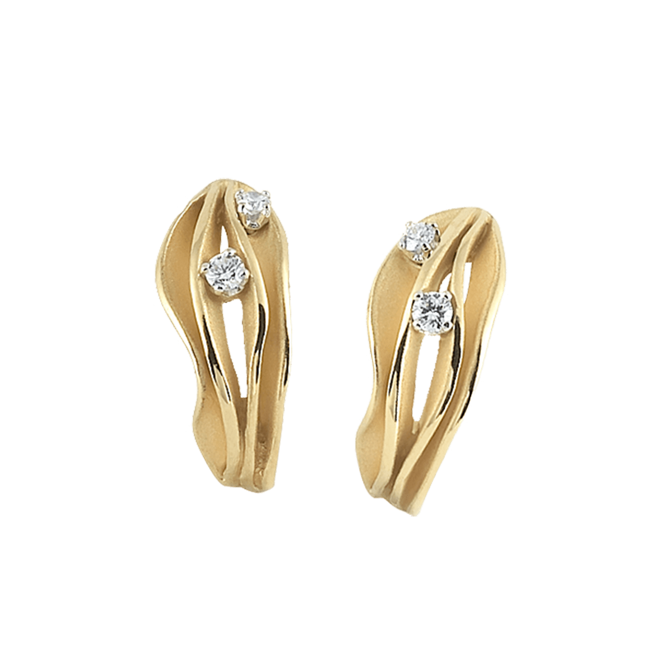 Ohrringe Brillant 0,24 ct 750er Yellow Sunrise Gold Dune