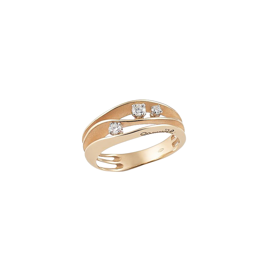 Brillantring 0,19 ct 750er  Orange Apricot Gold  Dune