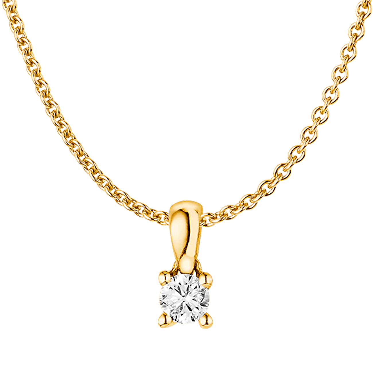 Anhänger Brillant 0,10 ct 750er Gelbgold Marie