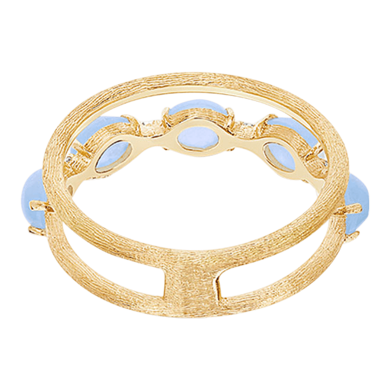 Brillantring 0,06 ct Aquamrin 750er Gelbgold Dancing Azure