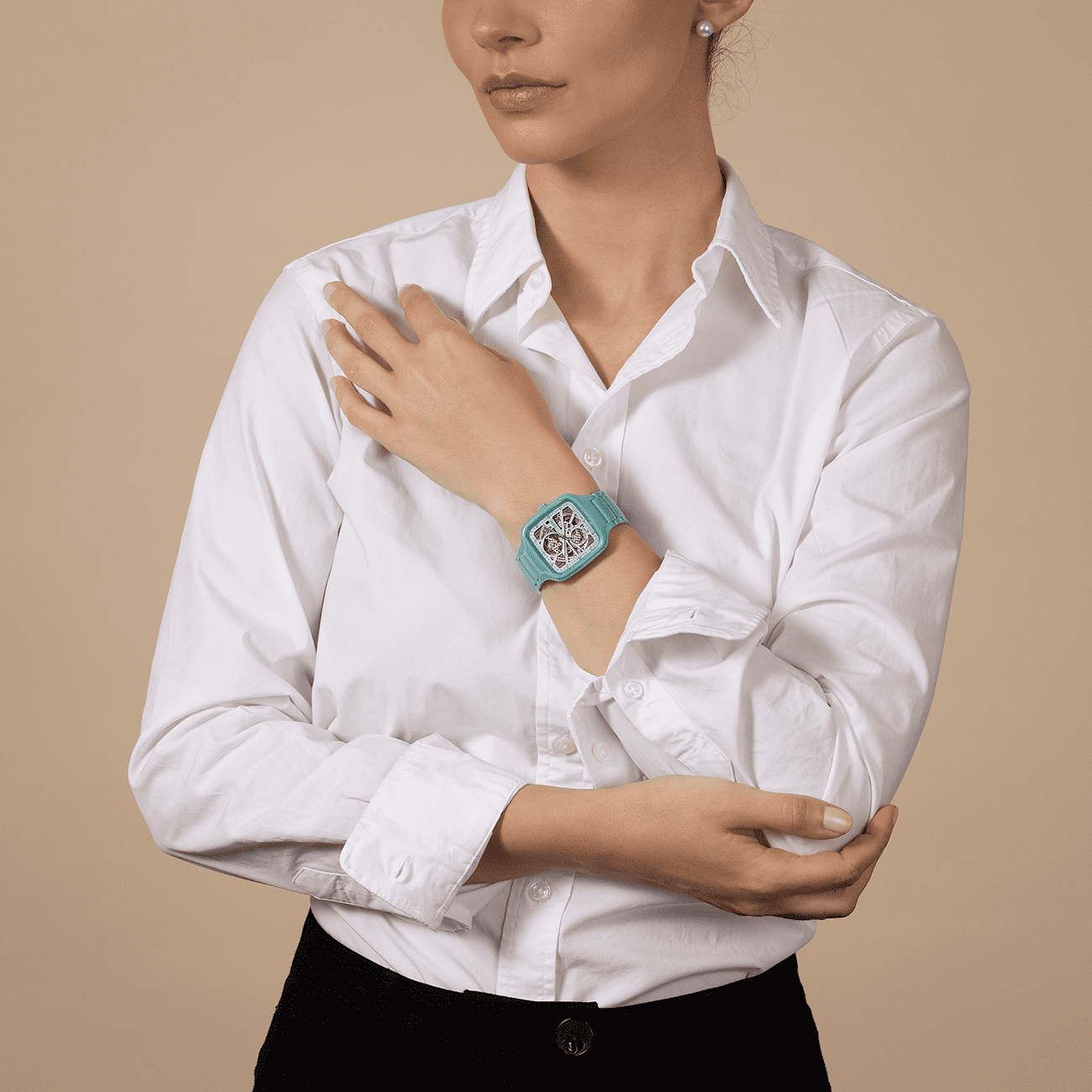 True Square Open Heart Automatik Uhr