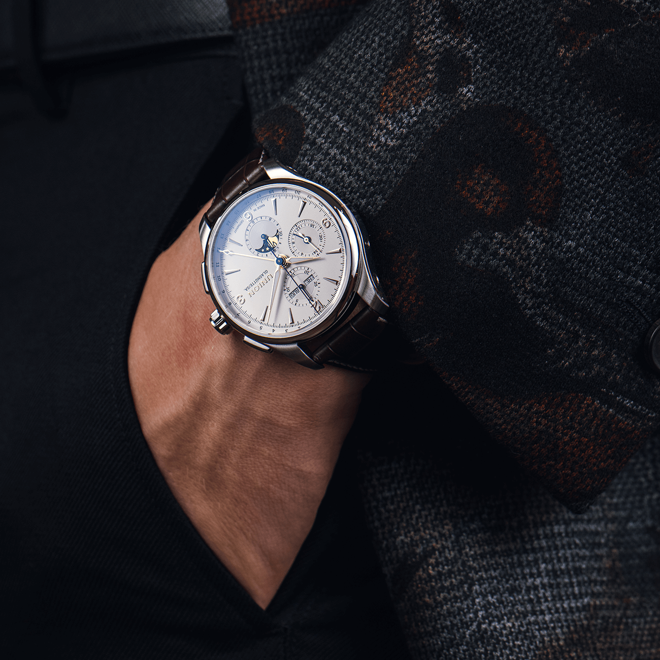 Chronograph Mondphase Automatik Uhr