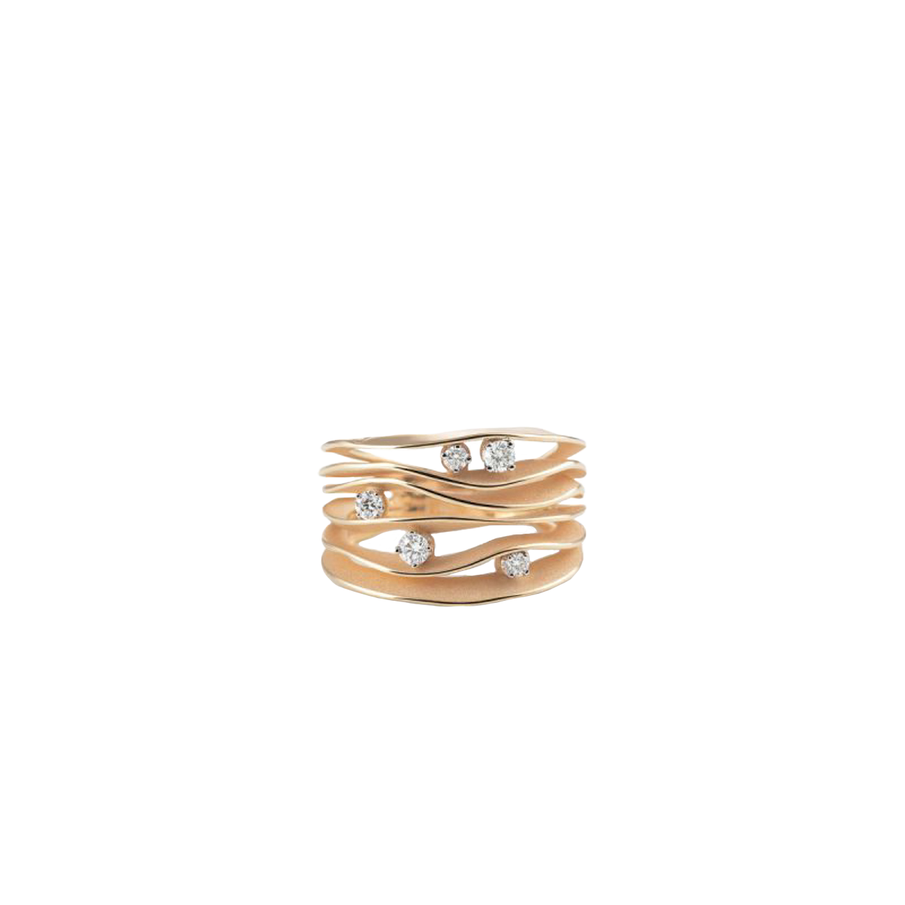 Brillantring 0,28 ct 750er  Orange Apricot Gold Dune