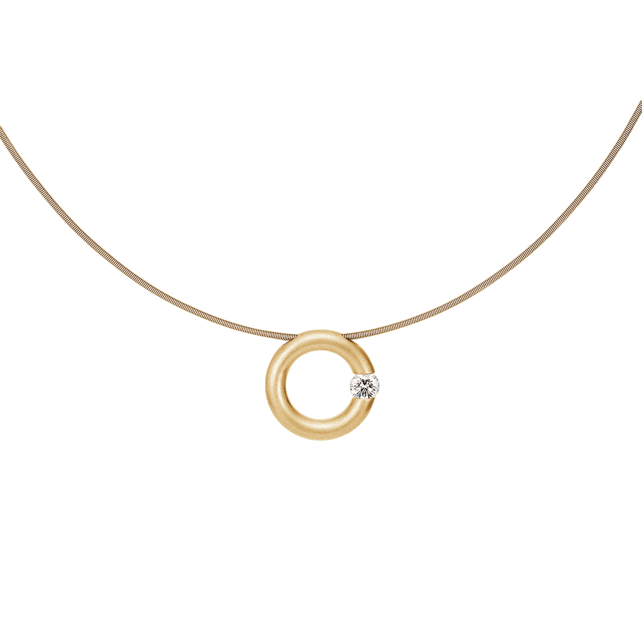 Anhänger Brillant 0,28ct 750er Gelbgold Spannring