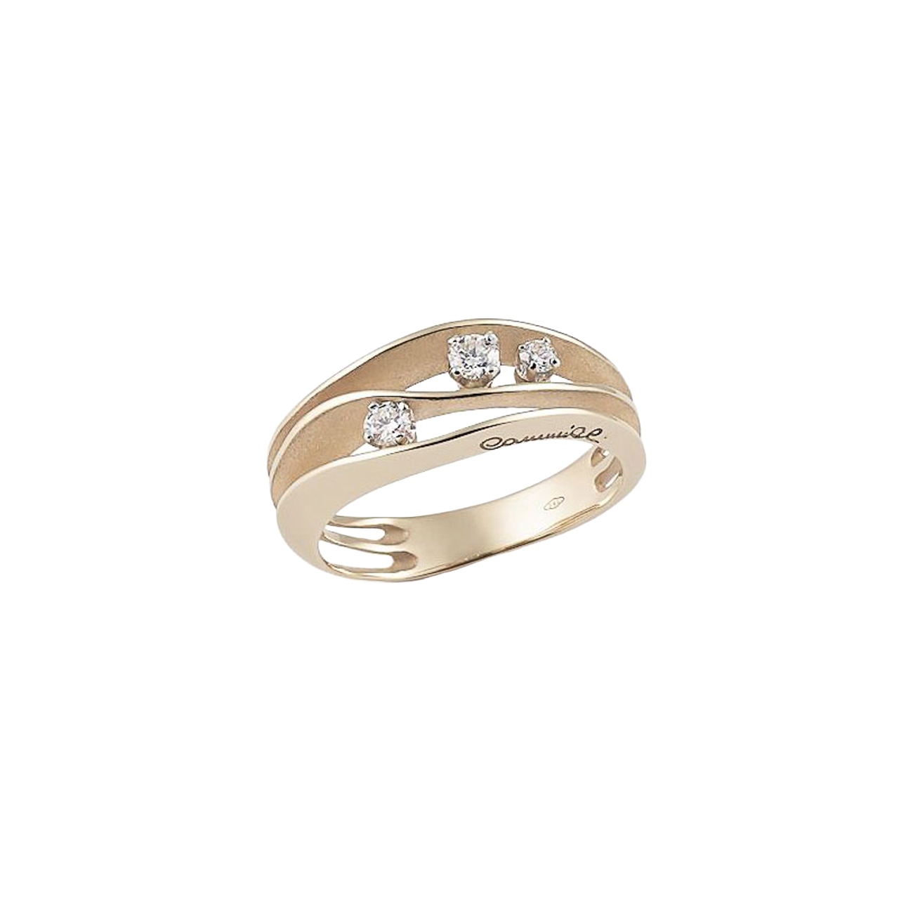 Brillantring 0,19 ct 750er Natural Beige Gold Dune