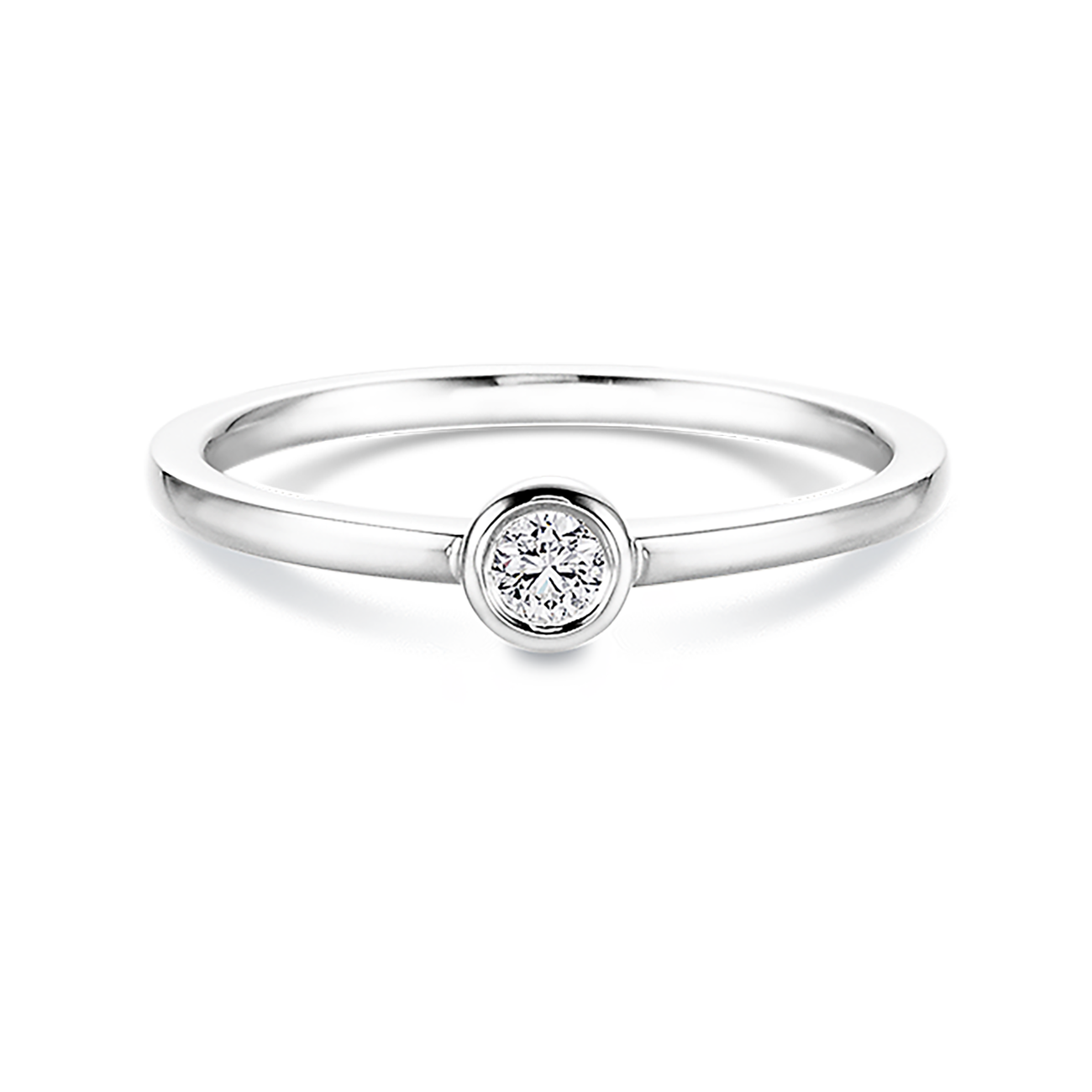 Brillantring 0,10 ct 750er Weissgold Emma