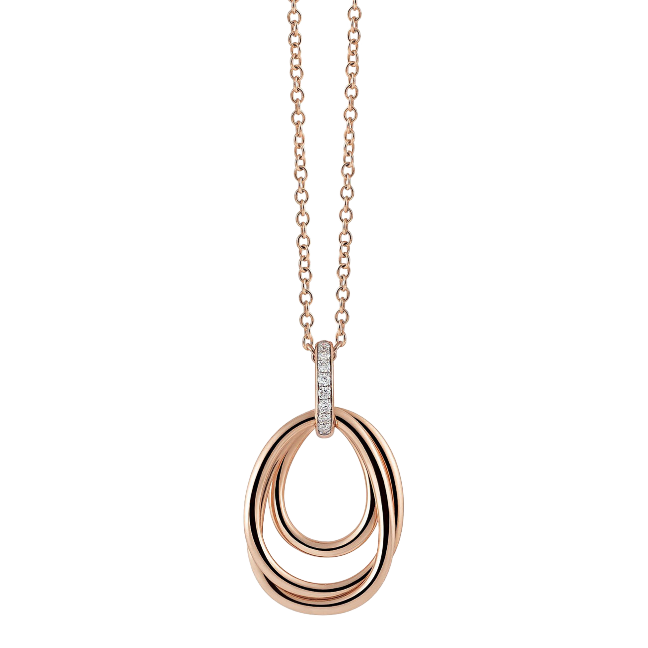 Anhänger Brillant 0,05 ct 750er Rotgold Palladio