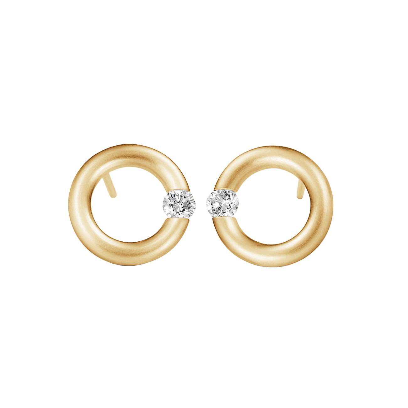 Ohrringe Brillant 0,16ct 750er Gelbgold Spannring