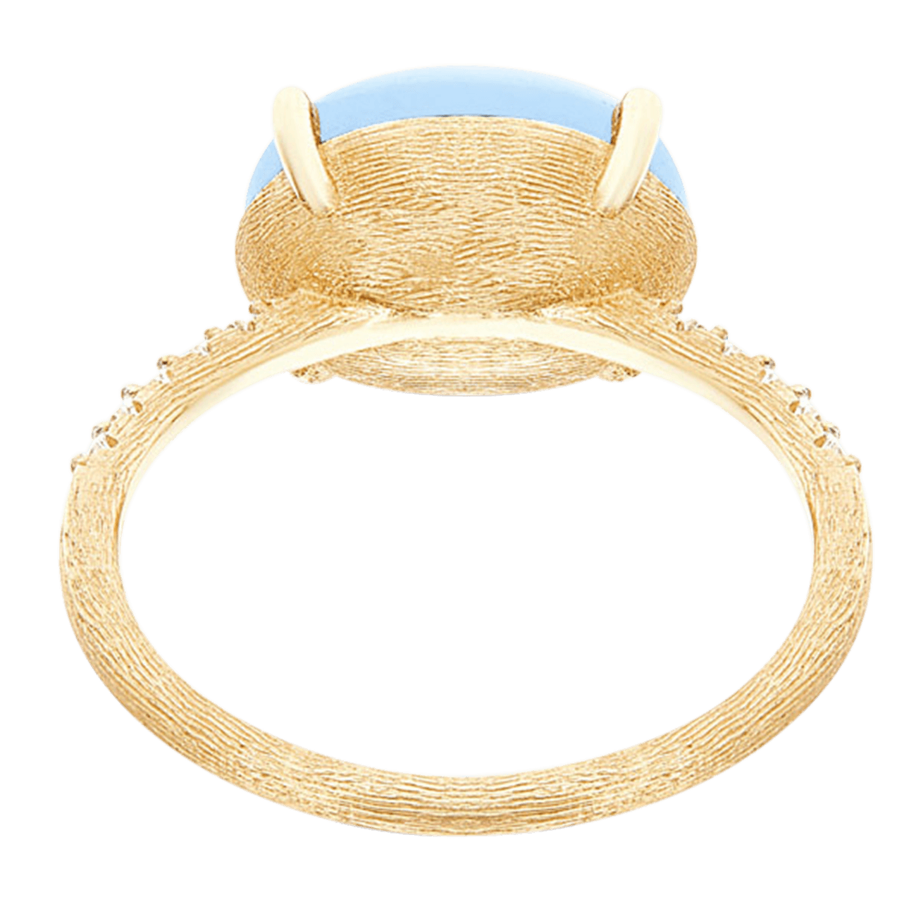 Brillantring 0,09 ct Aquamarin 750er Gelbgold Dancing Azure