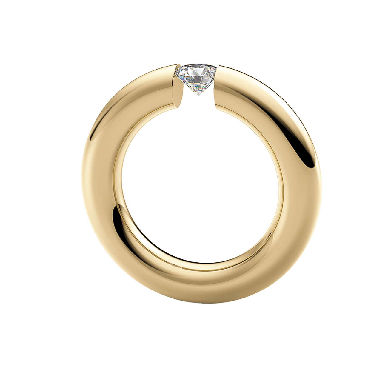Brillantring 0,50ct 750er Gelbgold Spannring rund